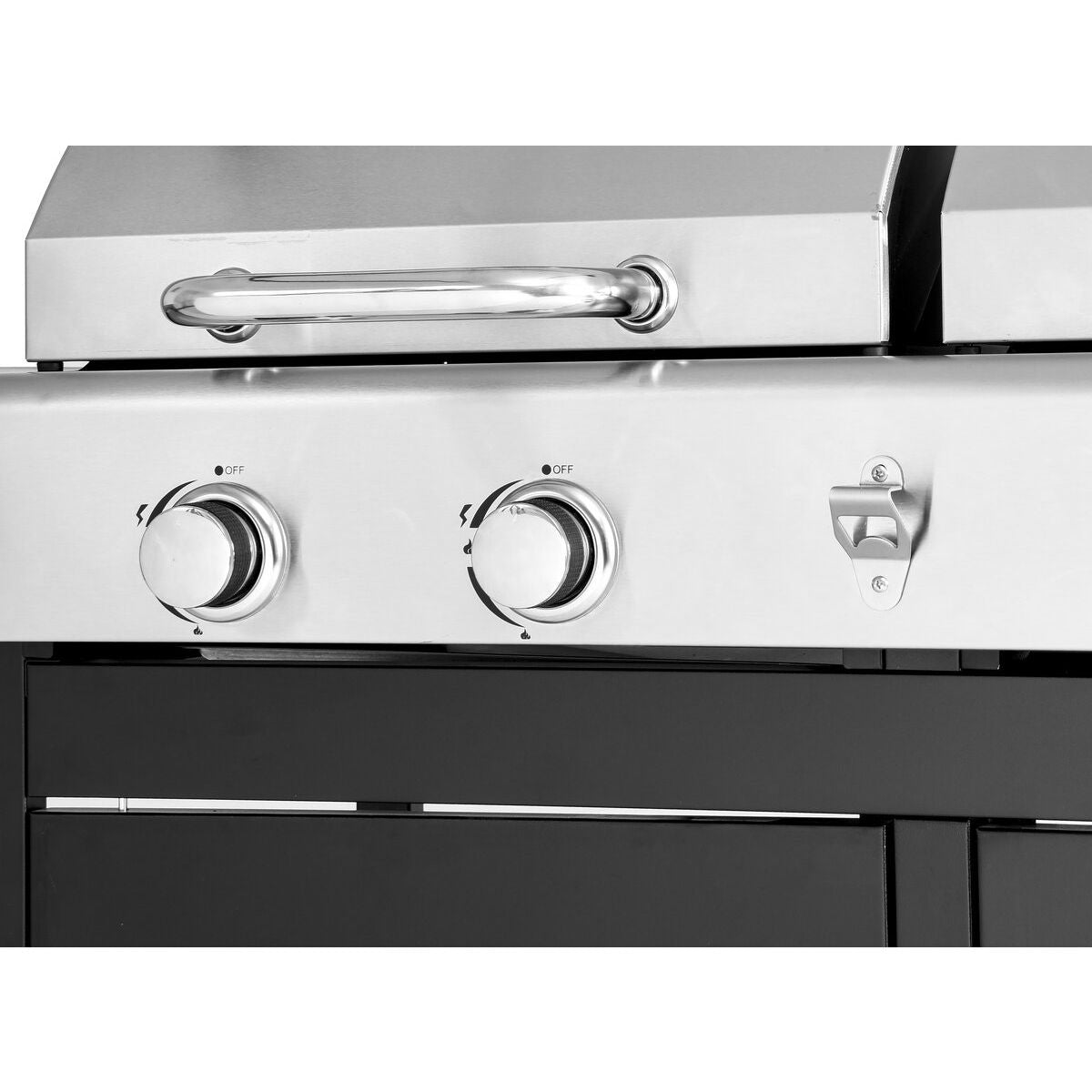 Grill gazowo-węglowy 2 w 1 Western - czarny