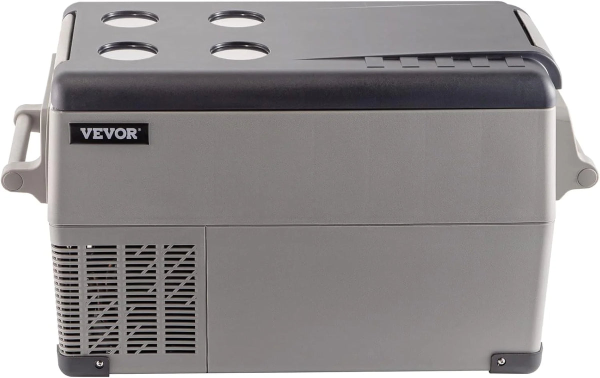 VEVOR Przenośna lodówka elektryczna 80 W, 12/24 V, wydajne chłodzenie -20℃ - 20℃ z niskim poziomem hałasu 45 dB, do samochodów i kamperów (55 l)