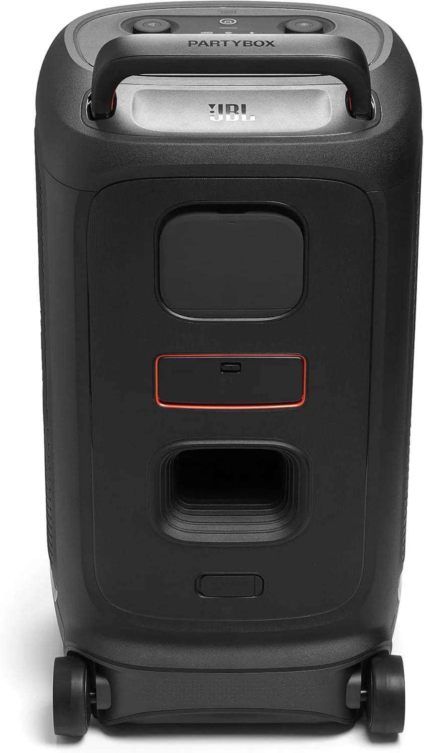 JBL Partybox 520 bezprzewodowy głośnik imprezowy Bluetooth, przenośny, czas odtwarzania 15 H, dynamiczny pokaz świetlny, IPX4, AI Sound Boost, wejście mikrofonowe, czarny