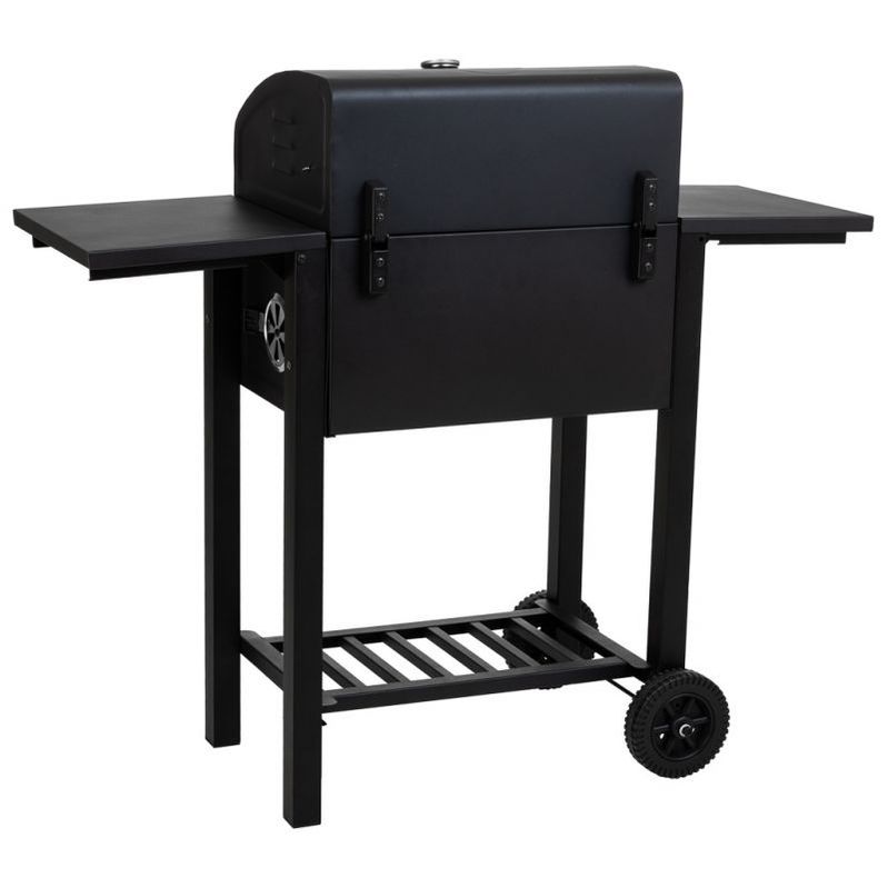 Czarny metalowy samochód z Barbacoa