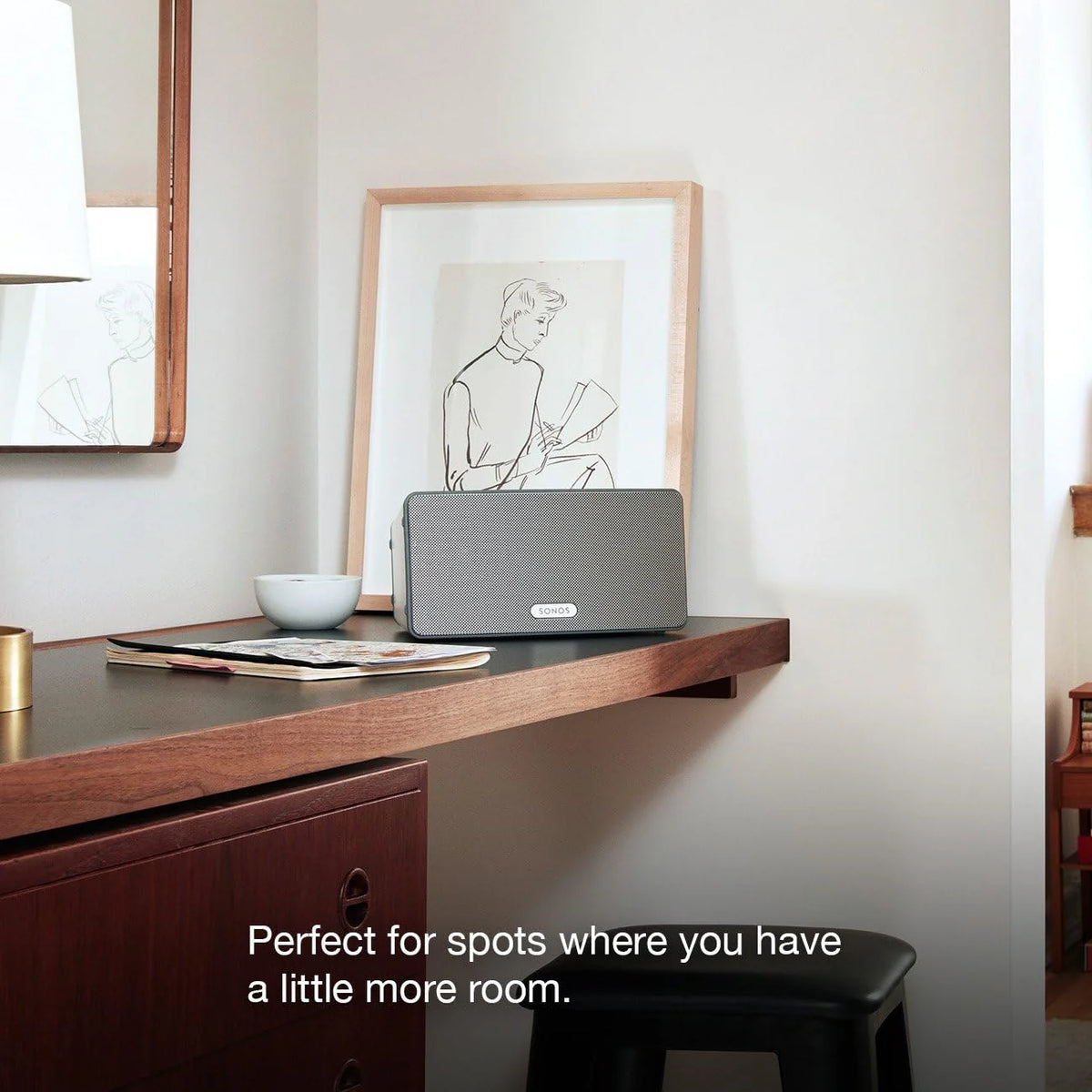 Sonos Play:3 - Średniej wielkości bezprzewodowy głośnik Smart Home do strumieniowego przesyłania muzyki, certyfikat Amazon i współpracuje z Alexą. (biały)