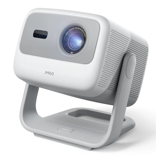 JMGO N1S 4K Mini Projektor, potrójny laser, 1100 lumenów ISO, szybki autofokus z gimbalem, Google TV, Netflix, 110% BT.2020, HDR10, 10W Dolby Audio, 3D Blu-ray, 200 na zewnątrz, do gier, na imprezy