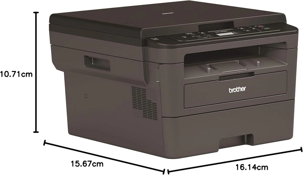 Brother MFC-L2800DW Drukarka wielofunkcyjna monochromatyczna z laserem | Druk, kopiowanie, skanowanie i faks | Automatyczne dwustronne drukowanie | A4 | Wtyczka UK