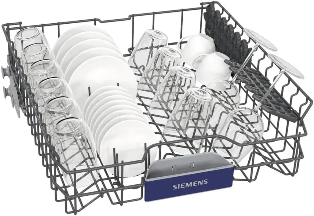 Siemens SN23EW03ME iQ300 inteligentna zmywarka do naczyń, wolnostojąca, szerokość 60 cm, szuflada na sztućce, biała, automatyczne otwieranie drzwi po zakończeniu programu, przyjemnie cicha praca z