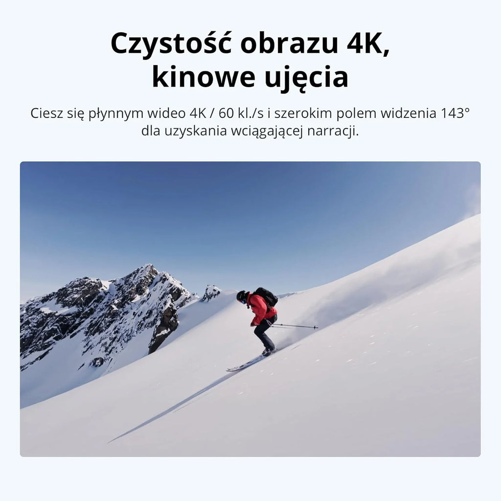 DJI Osmo 360 Essential Combo, kamera 360 z 1-calowym obrazowaniem 360°, natywne wideo 8K 360°, zestaw z niewidocznym selfie stickiem 1,2 m, wydłużony czas pracy z 2 akumulatorami