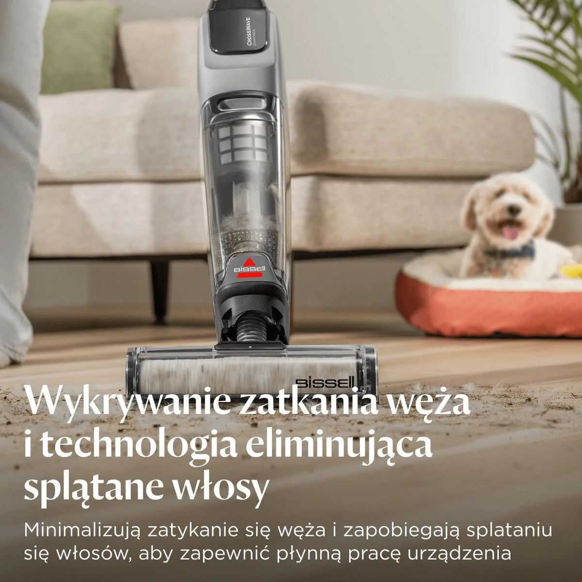 BISSELL CrossWave OmniForce, Odkurzacz Bezprzewodowy Mokro i Sucho, Odkurzanie i Mycie lub tryb Wyłącznie Odkurzania, Odkurzacz Piorący o Wysokiej Mocy, 240m² Czyszczenia Wielopowierzchniowego, 3912N