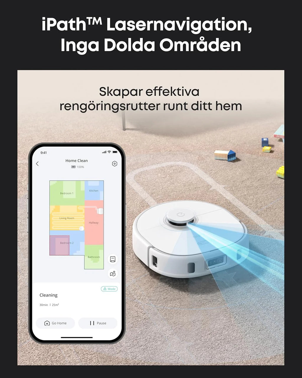 Robot odkurzający eufy X10 Pro Omni z systemem MopMaster 2.0 (8000 Pa), technologią inteligentnej nawigacji iPath, automatycznie opróżniającym się zbiornikiem na kurz o pojemności 2,5 l (Czarny)