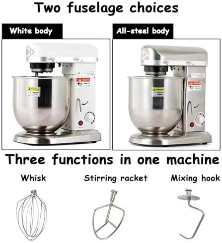 Profesjonalny mikser stojakowy, 3 Speed 10L Mixing Bowl 500W Elektryczny z Beater & Dough Hok, komercyjny mikser kuchenny i mikser, biały