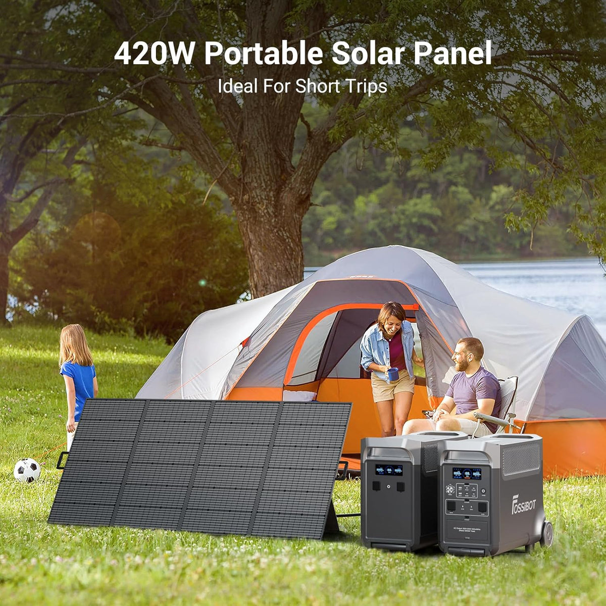 FOSSiBOT - PL | DYSTRYBUCJA | SP420 | 420W | Panel solarny | MC4 | do przenośnej stacji zasilania F2400 F3600