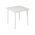 Biały Stół Kwadratowy z Niskimi Nogi – Minimalistyczny Design do Wnętrz