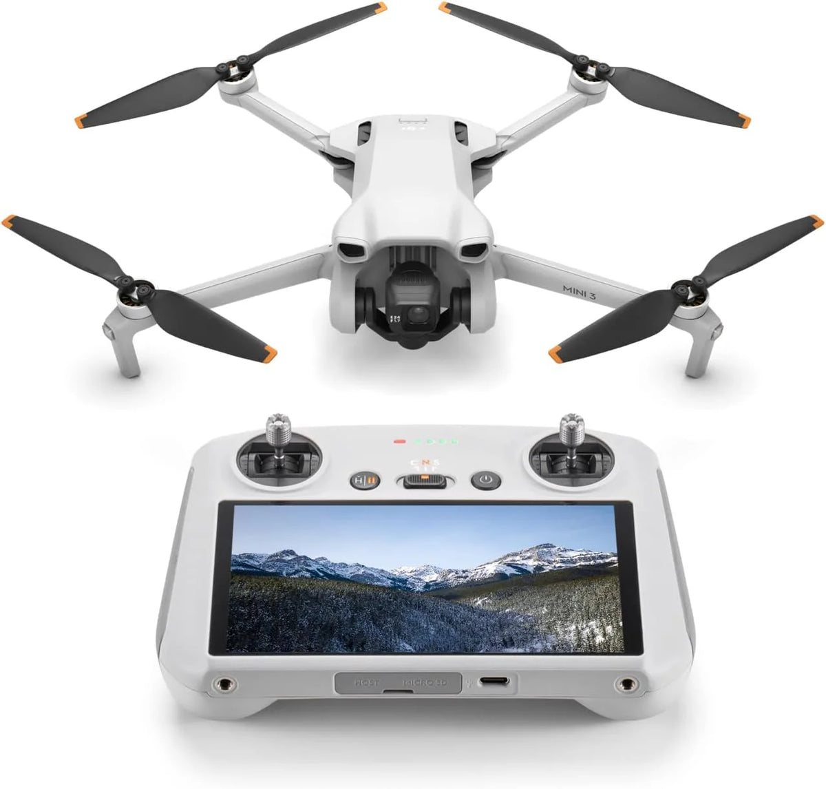 DJI Mini 3 Fly More Combo(DJI RC) Lekki i Składany Dron z Minikamerą z Opcją Nagrywania Wideo w Jakości 4K HDR, 38-Minutowym Czasem Lotu, True Vertical Shooting i Inteligentnymi Funkcjami, C0
