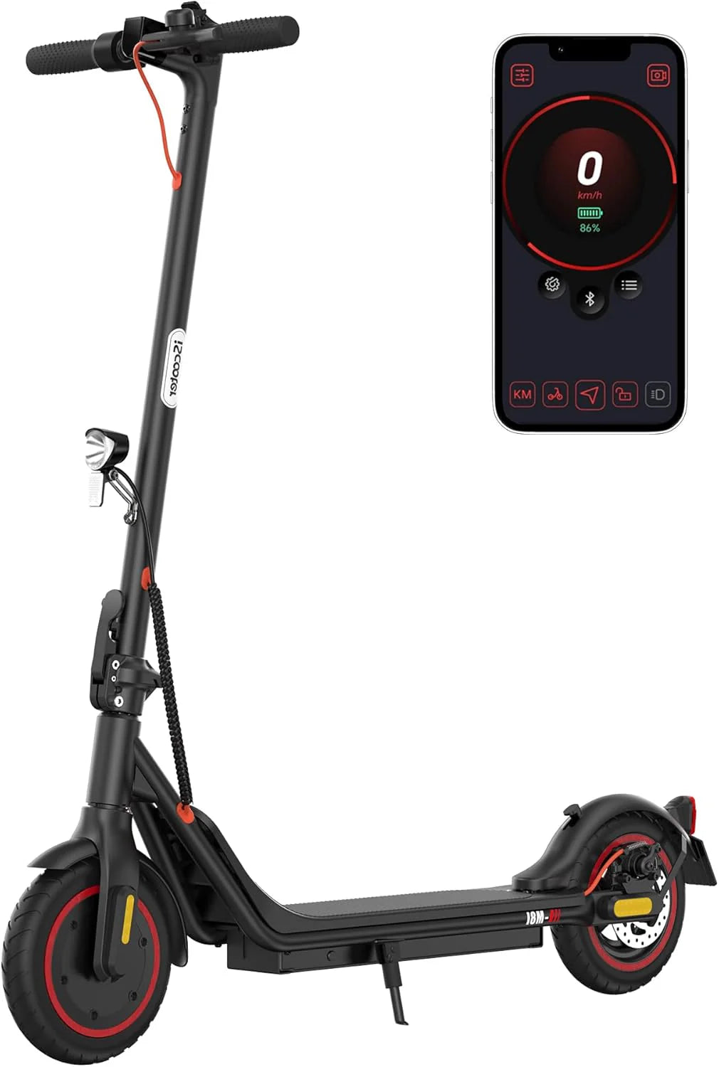 ABE skuter elektryczny z dopuszczeniem do ruchu drogowego dla dorosłych, silnik o mocy maks. 500 W, zasięg od 25 do 30 km, do poruszania się i odkrywania bez wysiłku, z aplikacją