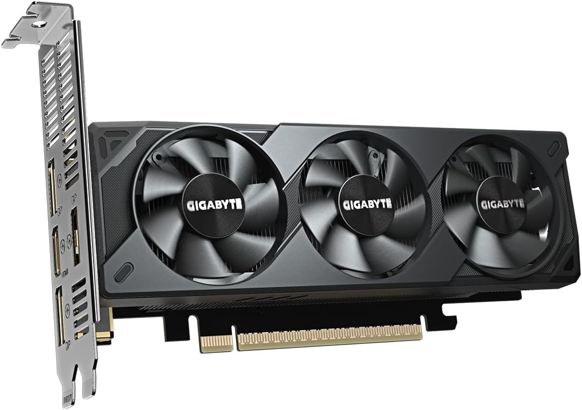 Gigabyte GeForce RTX 5060 OC niskoprofilowa karta graficzna 8G, 8 GB GDDR7, 128 bit, PCI-E 5.0, 2512 MHz Core Clock, 3 x DisplayPort, 1 x HDMI, GV-N5060OC-8GL