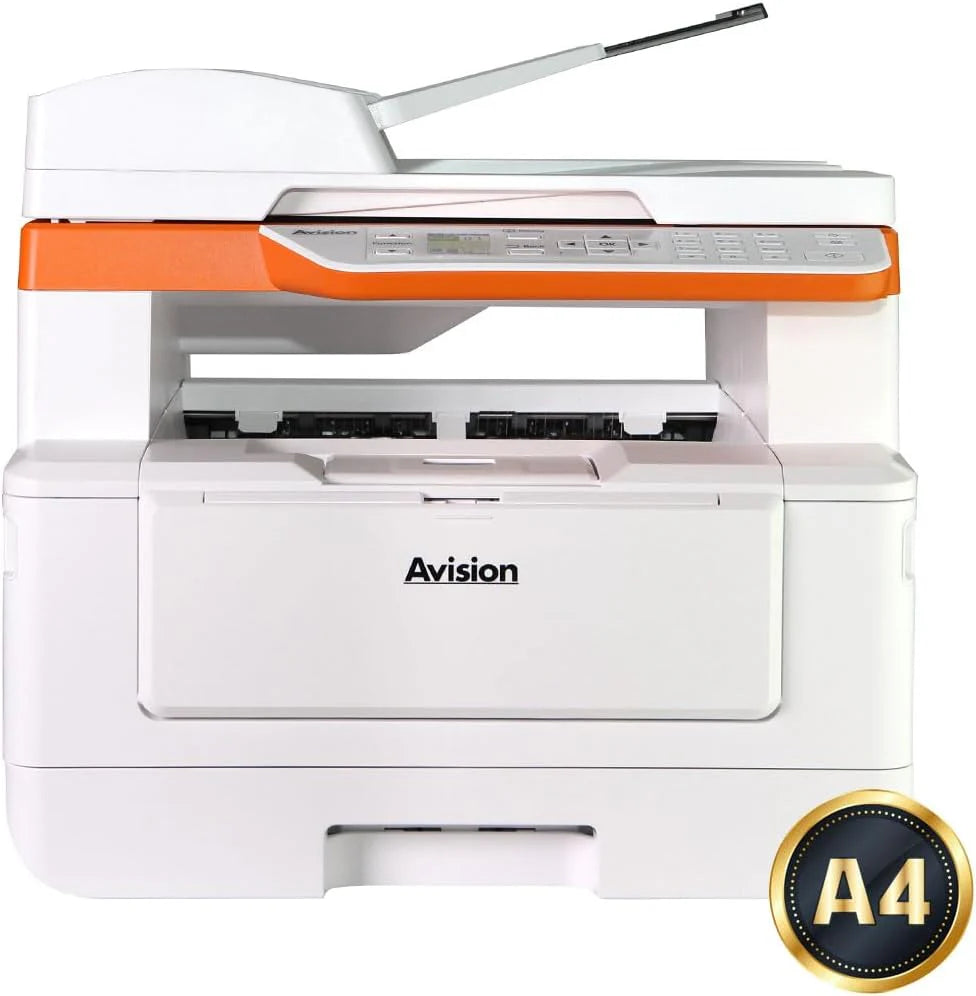 Avision AM40Q MFP A4 drukarka wielofunkcyjna, czarno-biała drukarka laserowa, skaner, kopiarka, USB, LAN, Wi-Fi, Airprint, mobilne drukowanie z systemem Windows 7 do 11, MacOS10.9 (do pobrania)