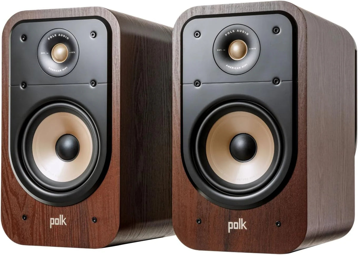 POLK AUDIO Signature Elite ES20 głośniki do regału na książki, głośników stereo, głośników Hi-Fi, certyfikat Hi-Res, kompatybilne z Dolby Atmos i DTS: X (para 2 szt.) - czarne