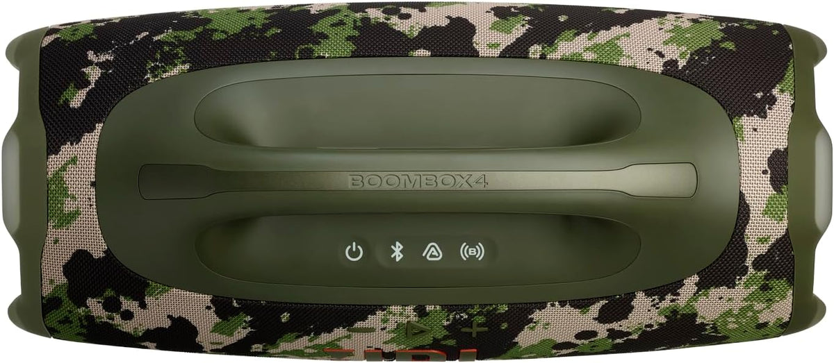 JBL Boombox 4 – przenośny głośnik Bluetooth z dźwiękiem JBL Pro Sound i AI Sound Boost, wodoodporny, pyłoszczelny (IP68), do 34 h odtwarzania, Auracast, 2 tryby wzmocnienia basu, czarny