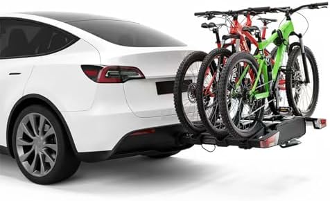 Bagażnik rowerowy na 2-3 rowery, nośność 68 kg, składana konstrukcja z uchwytami i kółkami, idealny do rowerów elektrycznych i nieporęcznych