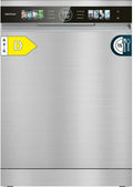 Cecotec Bolero Aguazero 60 cm kompaktowa zmywarka 6320 D, 1900 W, 15 sztućców, 8 programów, wyświetlacz FullColor XXL, Smart Wash, UV Light, Turbo Dry+, AutoClean, Średnie ładowanie, Delay Start