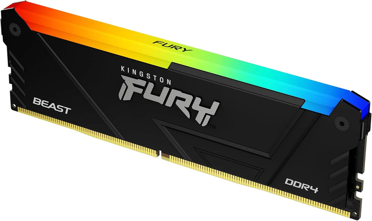 Kingston FURY Beast 32 GB 3200 MT/s DDR4 CL16 Desktop Memory Pojedynczy moduł | Intel XMP | AMD Ryzen | Plug n Play | Synchronizacja podczerwieni RGB | KF432C16BB2A/32