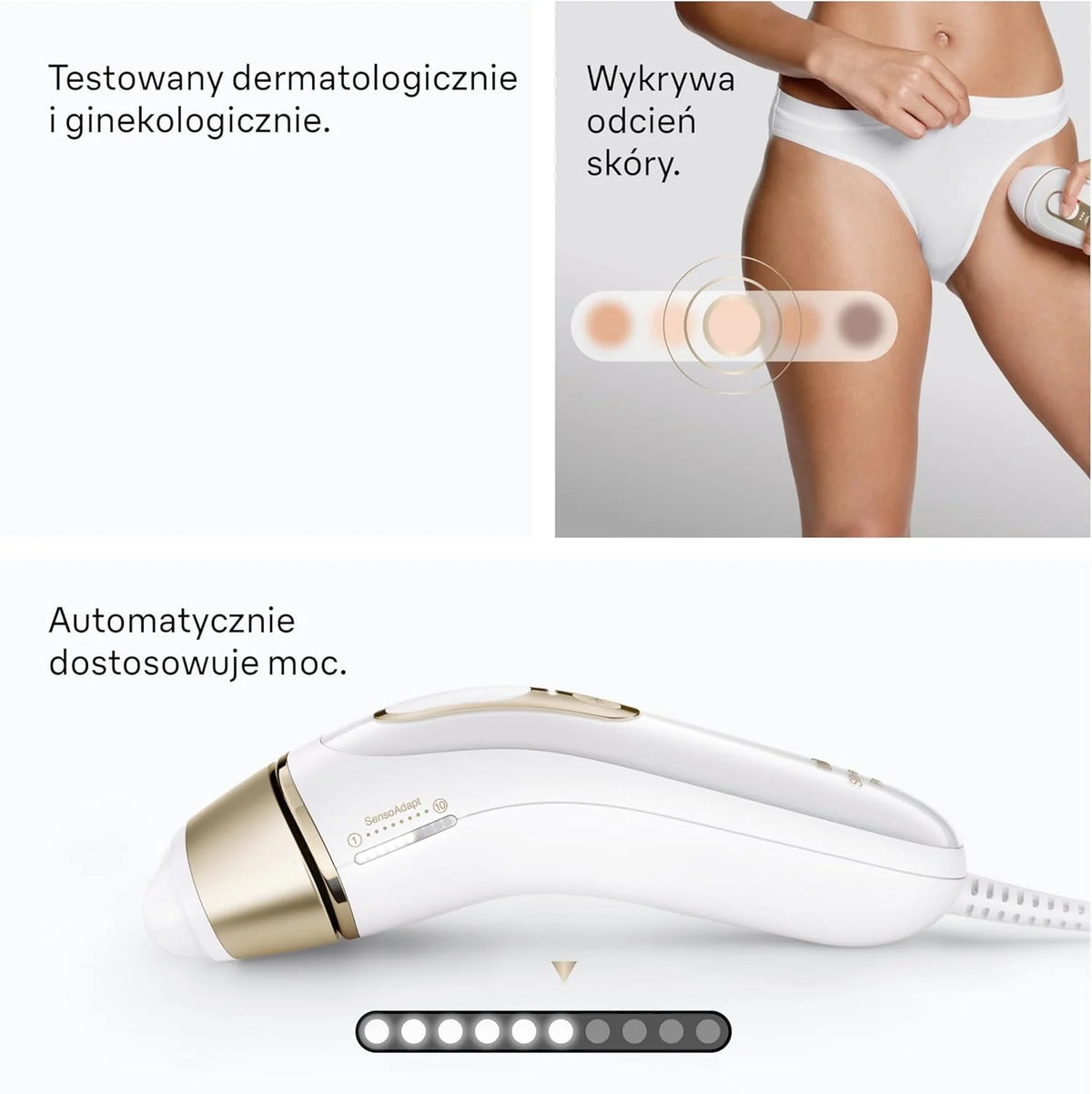 Braun IPL Smart Silk·expert Pro 5, Laserowe Usuwanie Owłosienia w Domu, Trwała Depilacja, Z Saszetką, 2 Nasadkami, PL5210