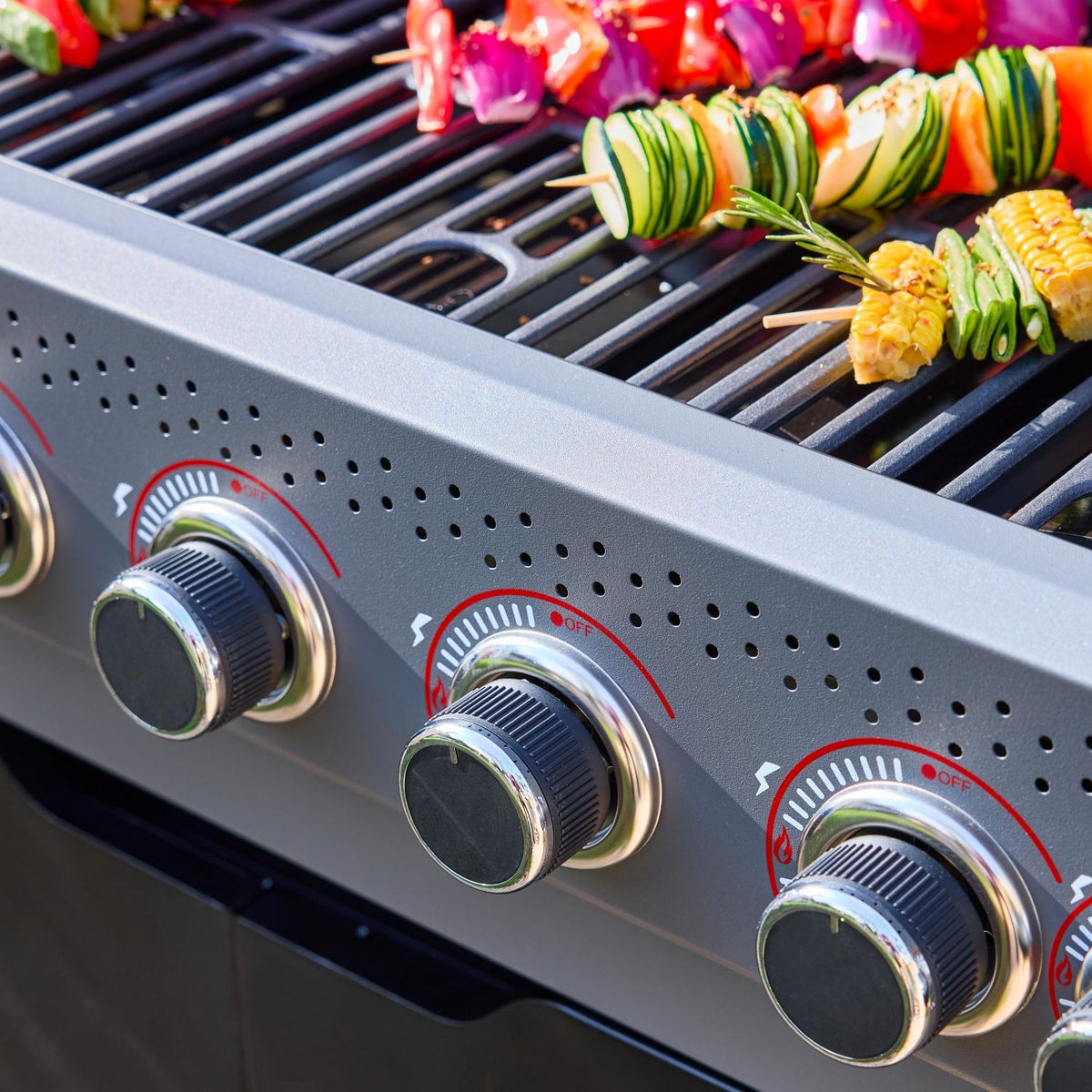 Grill gazowy Edmond Black – 6 palników + 1 boczny | Sweeek