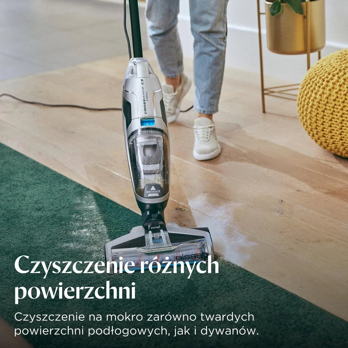 BISSELL CrossWave HydroSteam PET, Odkurzacz Piorący na Mokro Sucho z Kablem, Odkurza, Myje i Suszy, Odkurzacz z Trybem Parowym, Idealny dla Właścicieli Zwierząt, Czyszczenie Wielopowierzchniowe, 3517N