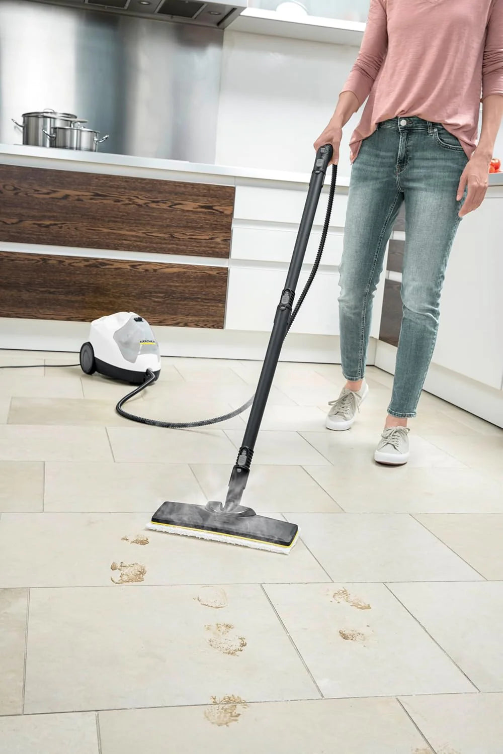 Kärcher Parownica SC 5 EasyFix Iron Plug z przyłączem gorącej wody, ciśnienie pary: 4,2 bara, czas nagrzewania: 3 minuty, powierzchnia: około. 150 m², Zbiornik: 0,5 l i 1,5 l