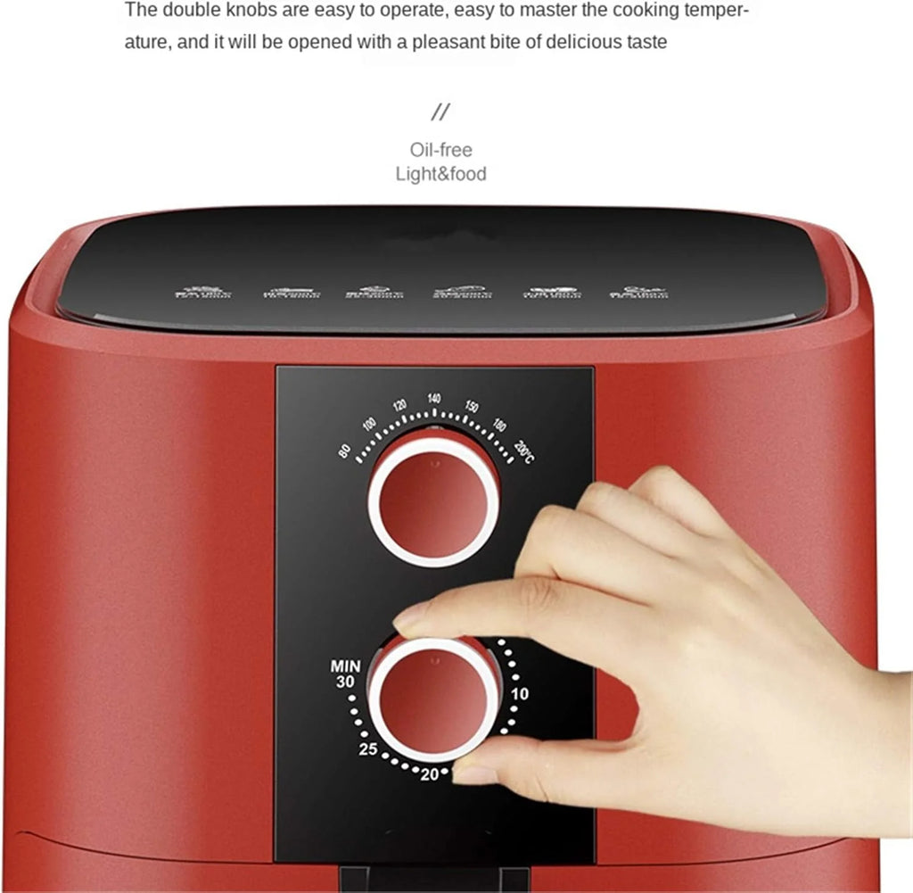 Air Fryer Deluxe Electric Air Fryer Mode Air Fryer with LCD Digital Touch Screen + Oven Cooker with Temperature Control Non-Stick Fry Basket.