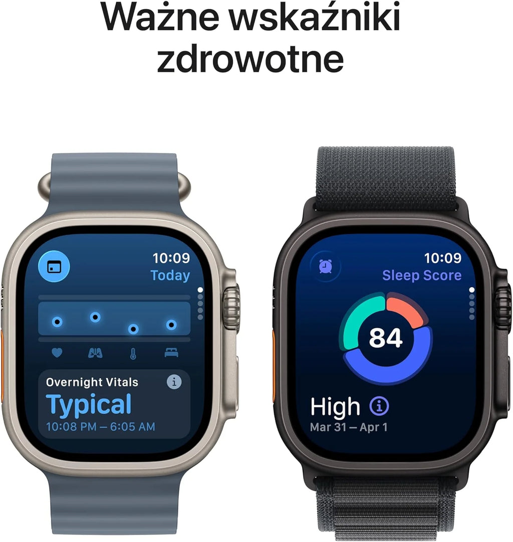 Apple Watch Ultra 3 GPS + Cellular 49 mm, najwyższej klasy zegarek do biegania i innych sportów z wytrzymałą kopertą z tytanu kolor czarny + Alpine Loop kolor czarny - M