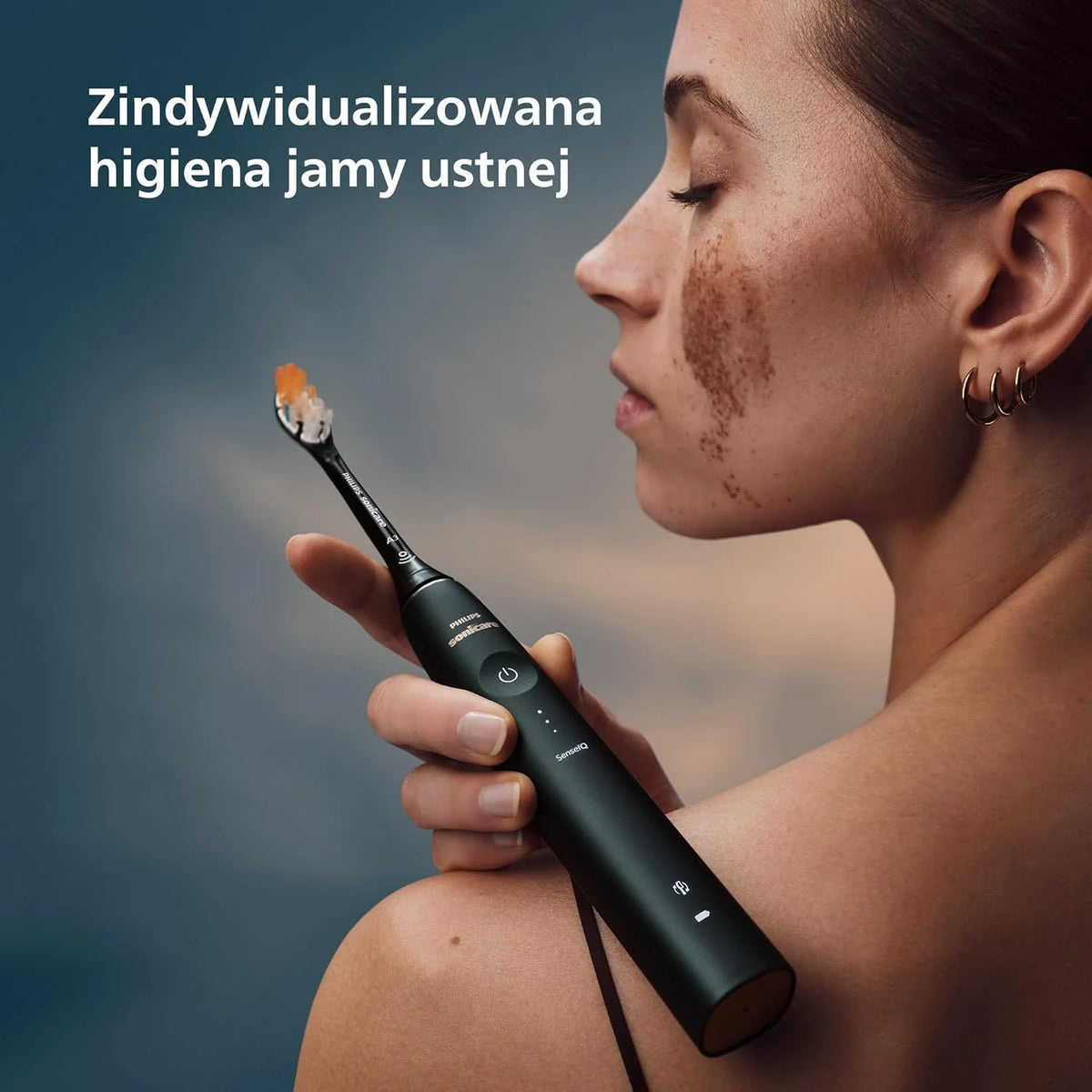 Philips Sonicare DiamondClean 9900 Prestige Elektryczna szczoteczka do zębów z technologią i aplikacją SenseIQ, 5 trybów szczotkowania, etui podróżne do ładowania, kolor czarny, model HX9992/43