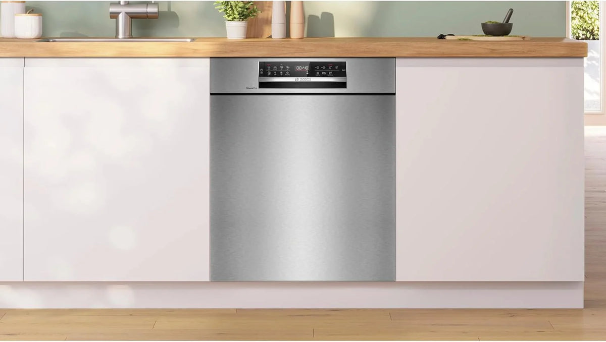 Bosch SMU6ECS12E seria 6, zmywarka do zabudowy, Home Connect, Extra Clean strefy: intensywne mycie dla najbardziej uporczywych zabrudzeń, pomoc mycia, stal, 60 cm
