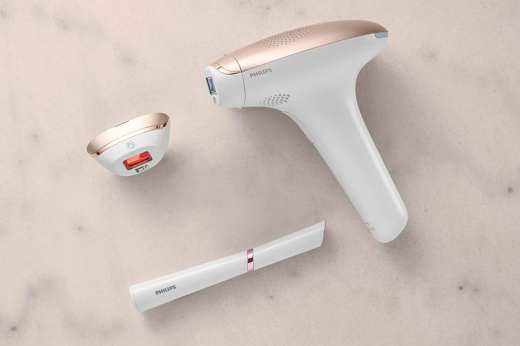 Philips Lumea Zaawansowane urządzenie do usuwania włosów IPL z 2 nasadkami do twarzy i ciała z mini szczoteczką do oczyszczania twarzy VisaPure - BRI922/00