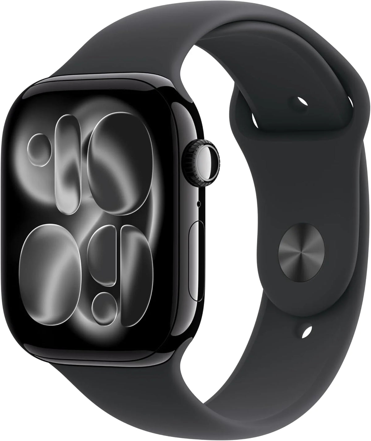 Apple Watch Series 11 GPS 42 mm Smartwatch, koperta z aluminium kolor Niedościgniona czerń, Pasek sportowy kolor czarny - S/M. Wynik snu, monitor fitness, monitorowanie stanu zdrowia