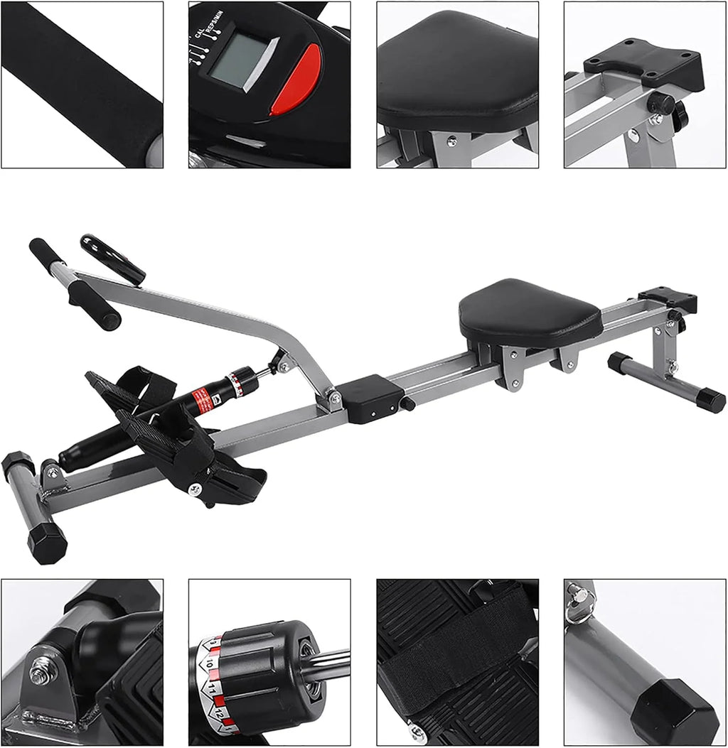 Stalowy wioślarz cardio rower trening trening ciała domowa siłownia fitness akcesoria