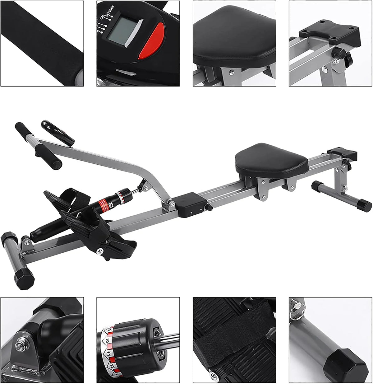 Stalowy wioślarz cardio rower trening trening ciała domowa siłownia fitness akcesoria