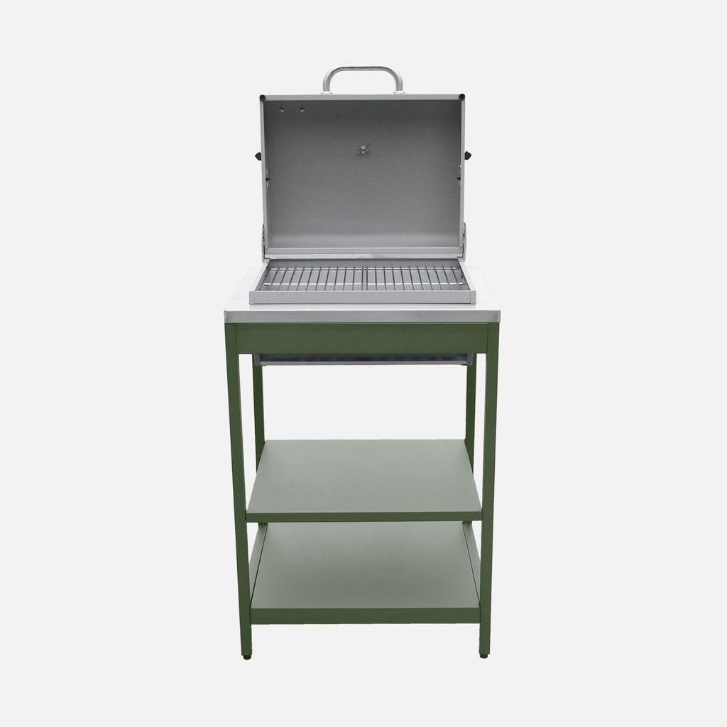 Grill węglowy ze stali nierdzewnej, chromowany ruszt 2