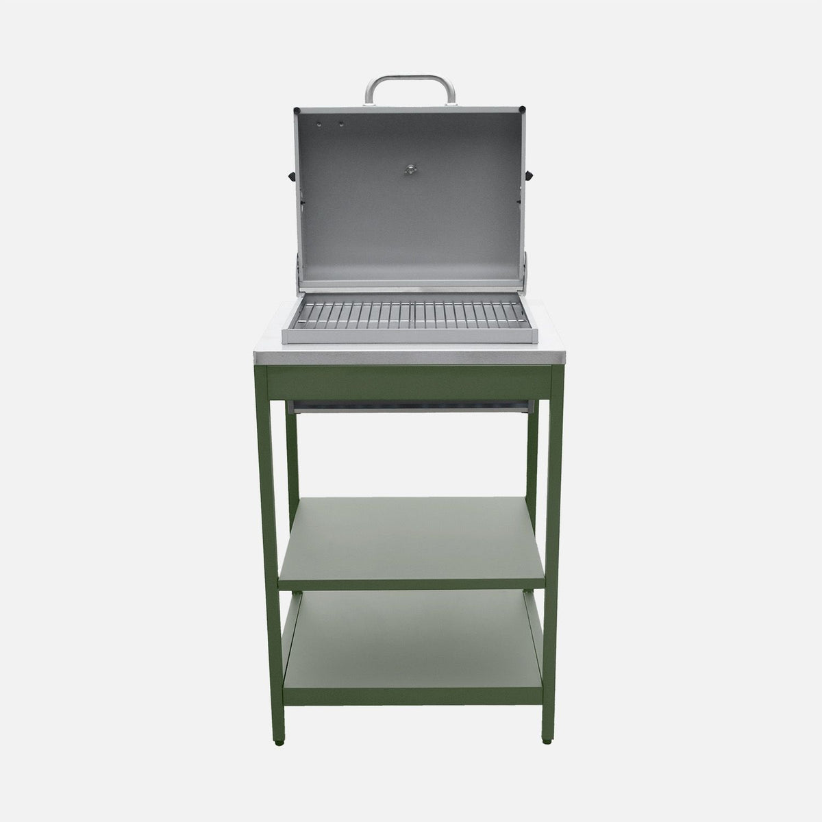 Grill węglowy ze stali nierdzewnej, chromowany ruszt 2