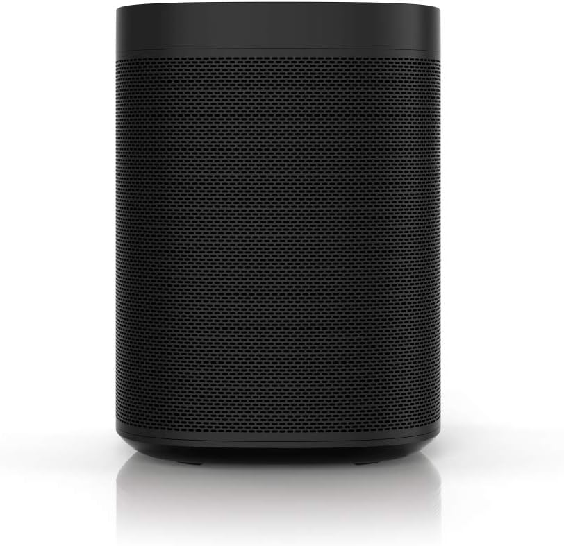 Sonos One SL Smart Speaker inteligentny głośnik domowy, mocny dźwięk, transmisja strumieniowa Wi-Fi, funkcja multiroom, sterowanie z poziomu aplikacji i AirPlay2, zestaw 2 szt., kolor czarny