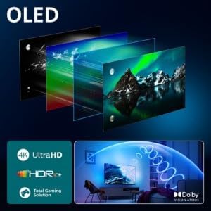 Philips Ambilight 48OLED760 4K OLED Smart TV - 48-calowy wyświetlacz z silnikiem P5 AI Perfect Picture Engine Ultra HD, Titan OS, Dolby Vision i Atmos Sound - kompatybilny z Alexa i asystent głosowy