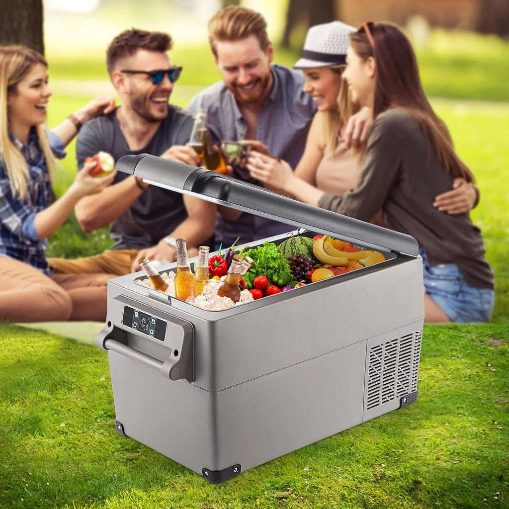 VEVOR Przenośna lodówka elektryczna 80 W, 12/24 V, wydajne chłodzenie -20℃ - 20℃ z niskim poziomem hałasu 45 dB, do samochodów i kamperów (55 l)