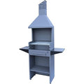 Flores Cortes - Grill ogrodowy na drewno i węgiel drzewny z okapem 800 mm. 3 wysokości