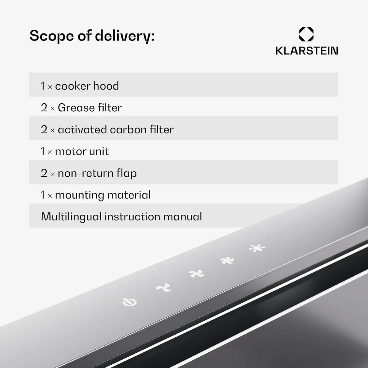 Klarstein Okap kuchenny 90 cm wyciąg w dół, wyciąg kuchenny recyrkulacja 2 w 1, przepływ powietrza 576 m³/h, wentylator wyciągowy ze światłem LED i panelem dotykowym