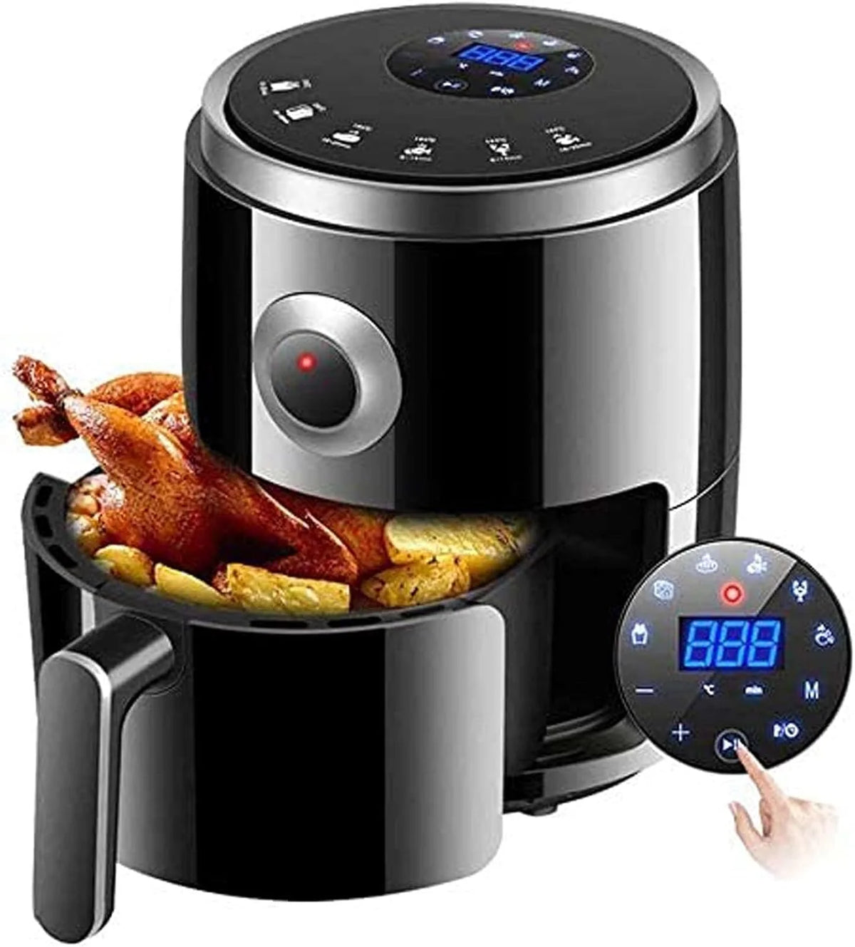 XINGYU Frytkownica na gorące powietrze, 1200 W, elektryczna frytkownica na gorące powietrze, z regulacją temperatury, 30-minutowy timer, Fast Oven Oilless Cooker, nieprzywierająca