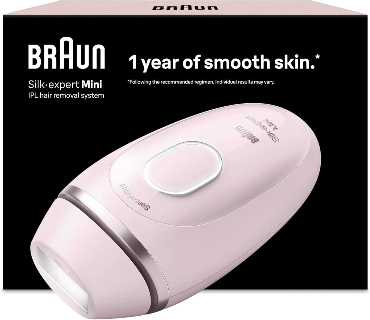 Braun IPL Smart Silk·expert Mini, Do Laserowej Depilacji W Domu, Trwała Redukcja Zbędnego Owłosienia, PL1100