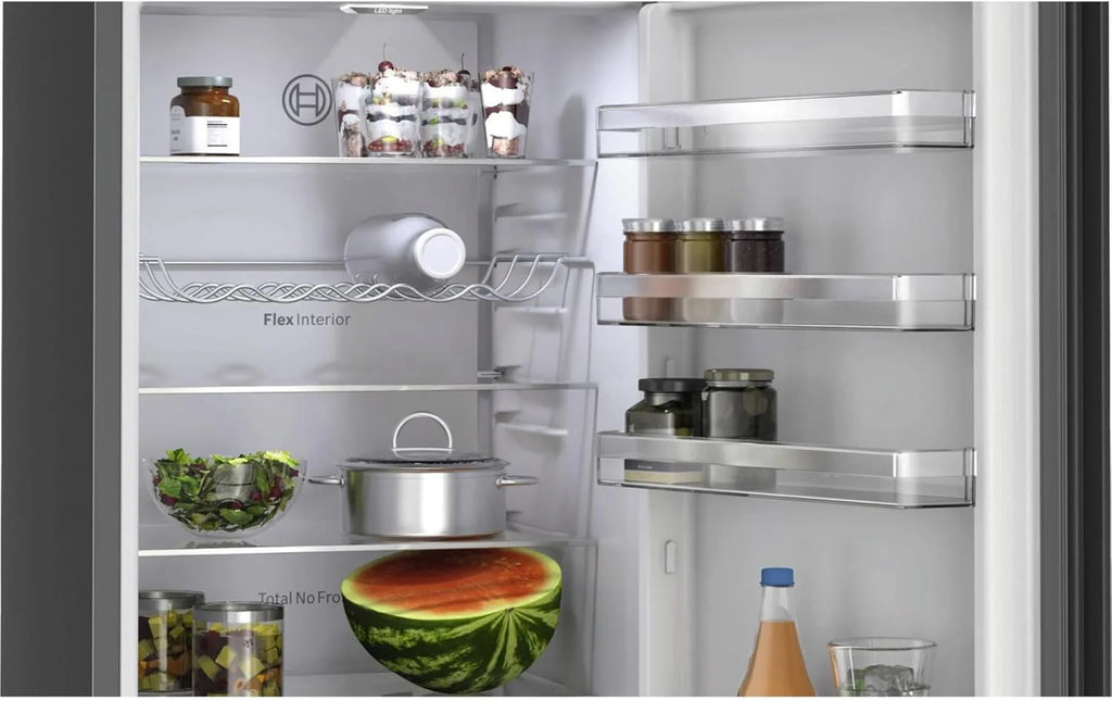 Bosch KGN39OCAF, seria 4, lodówko-zamrażarka, wolnostojąca, 203 x 60 cm, chłodzenie 260 l + zamrażanie 103 l, Green Collection, Total NoFrost, VitaFresh XXL, Perfect Fit, oświetlenie LED, antracyt