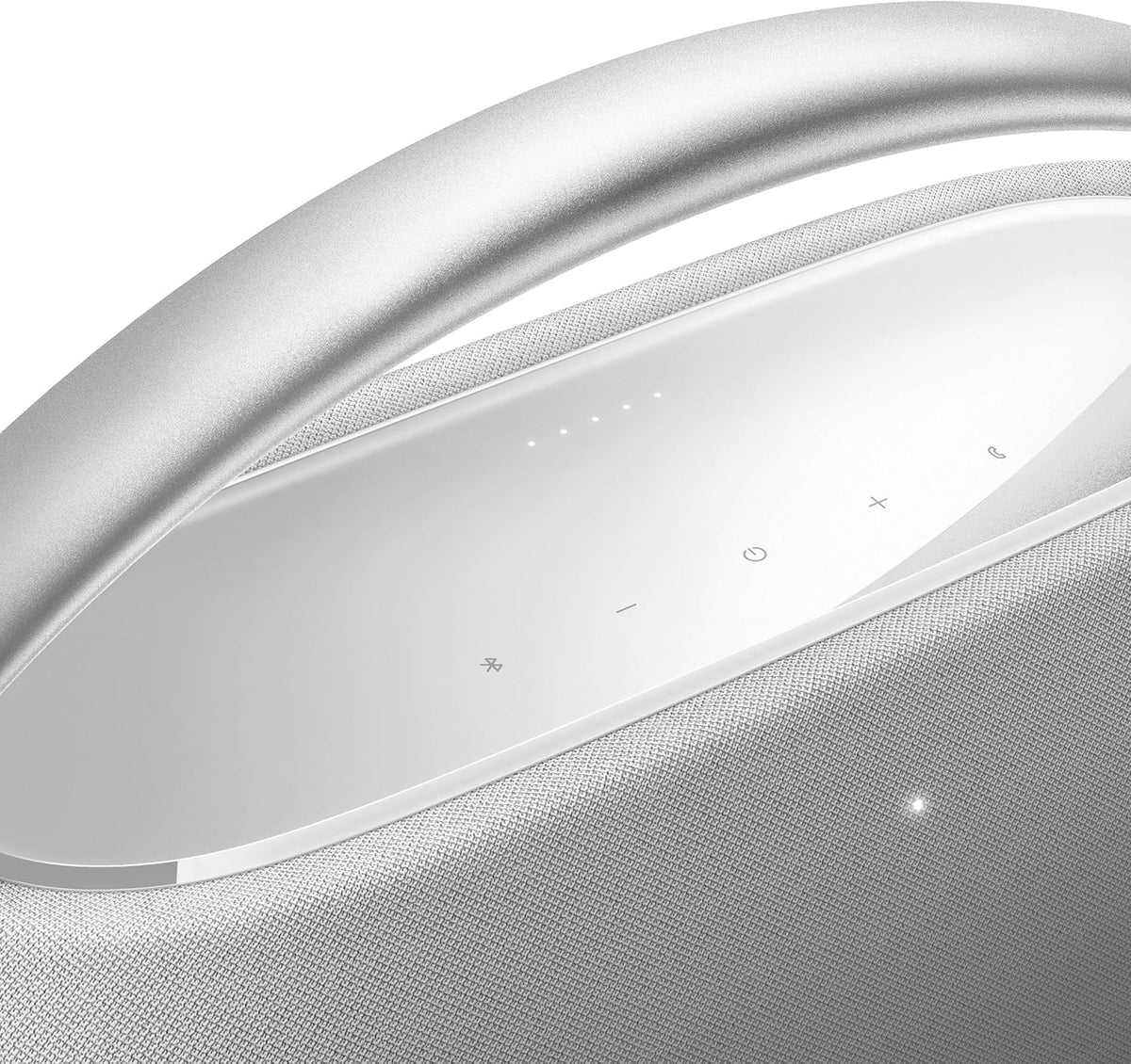Harman Kardon Go+ Play 3 Bezprzewodowy Głośnik Bluetooth z Mikrofonem, USB, Wbudowanym Akumulatorem, 8h Odtwarzania i Dźwiękiem Stereo, Szary