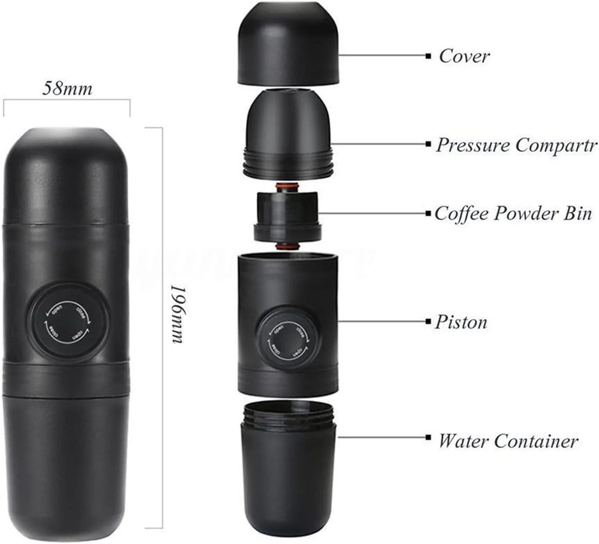 DieffematicKF Ekspresy do kawy Manual Ekspres do kawy Ręcznie Operowany Espresso Machine Pot przenośne odkryte odkryty ekspres do kawy mini espresso mini ekspres do kawy