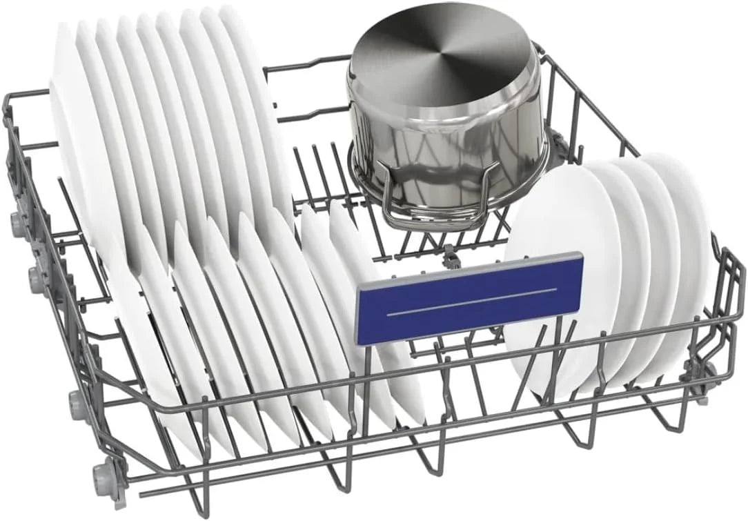 Siemens SN23EW03ME iQ300 inteligentna zmywarka do naczyń, wolnostojąca, szerokość 60 cm, szuflada na sztućce, biała, automatyczne otwieranie drzwi po zakończeniu programu, przyjemnie cicha praca z