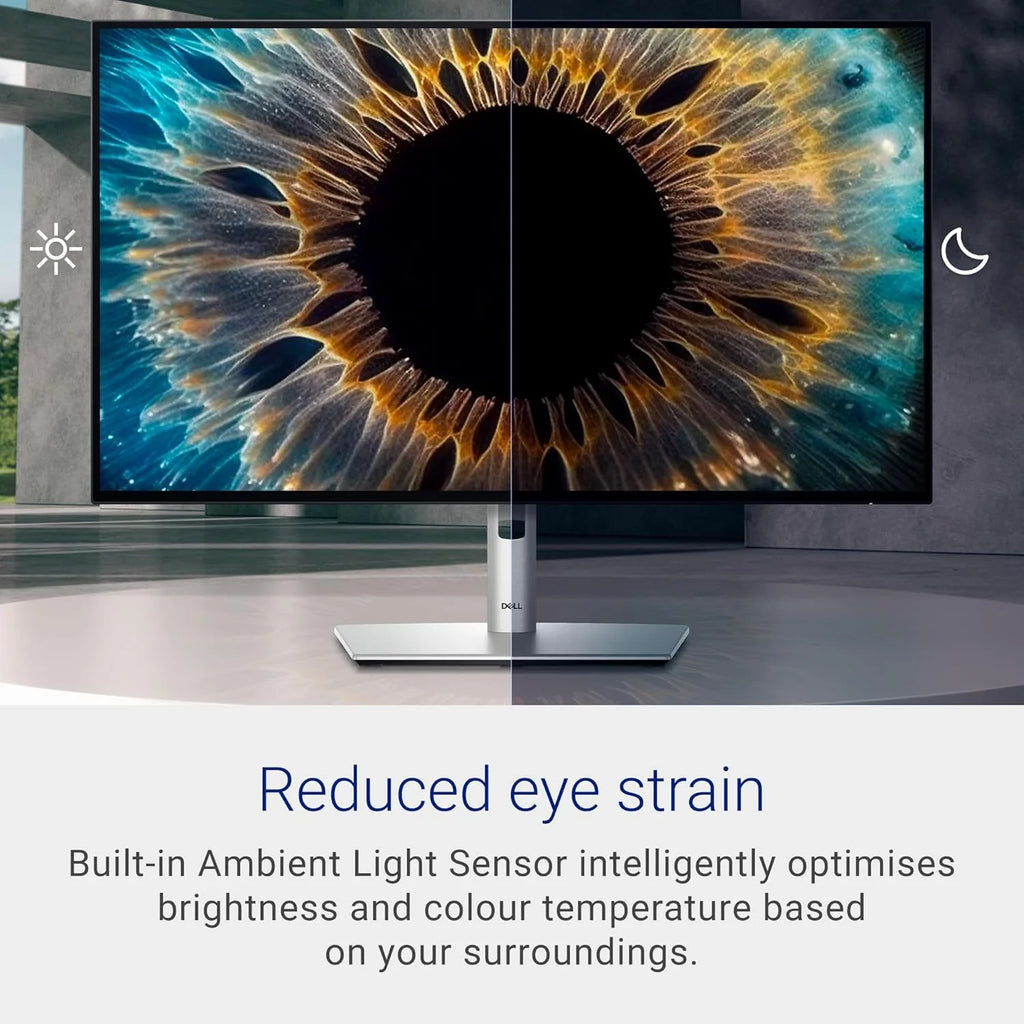 Dell U2724D UltraSharp 27-calowy monitor QHD (2560 x 1440), 120 Hz, IPS Black, 5 ms, 98% DCI-P3, 2X USB-C, 2X DisplayPort, HDMI, 3 x USB, srebrny