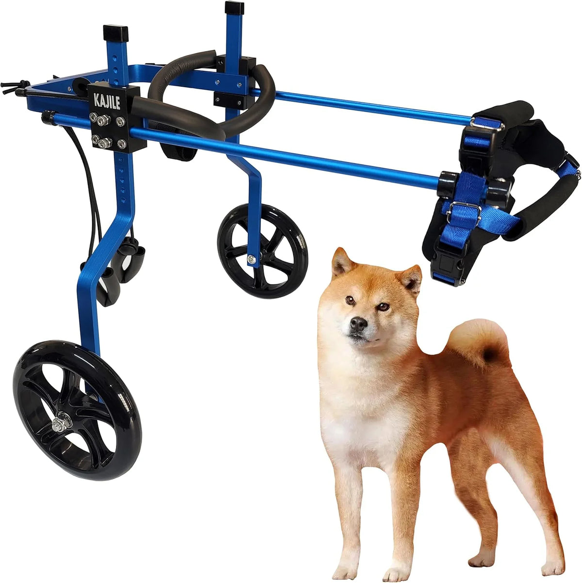 Regulowane 2 koła wózek dla psa,XXL-2 Rozmiar Dla Niepełnosprawnych Rehabilitacja tylnych łap psa, Fit Wysokość 55-70cm, Szerokość 24-32cm, Długość 35-45cm